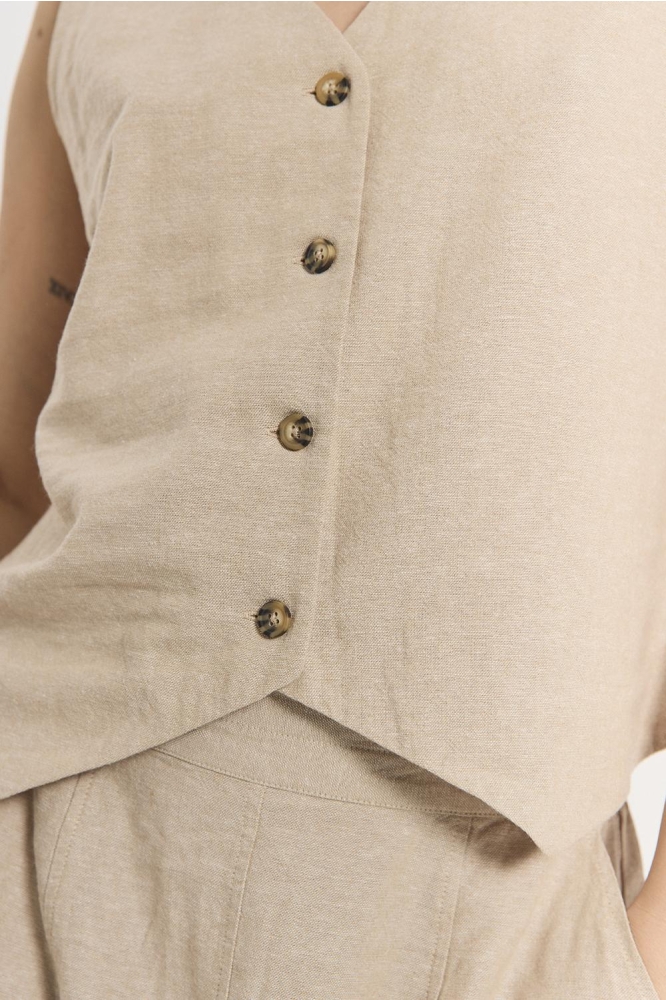 FQLAVA WAISTCOAT 206284 SAND MELANGE